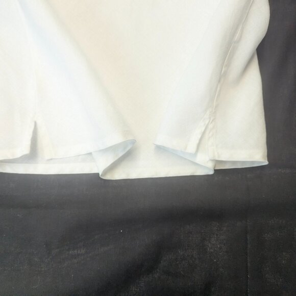 Cut Loose Size XS White Linen Crop Top - Picture 6 of 14